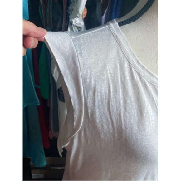 Women's LOFT Linen Blend Top Size L White/off white - Picture 2 of 7